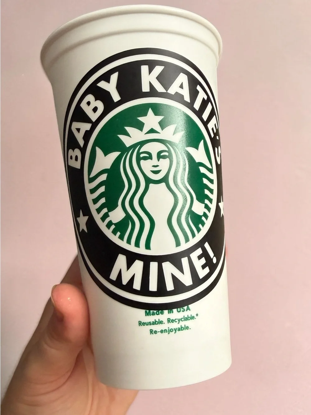 Starbucks white reusable
